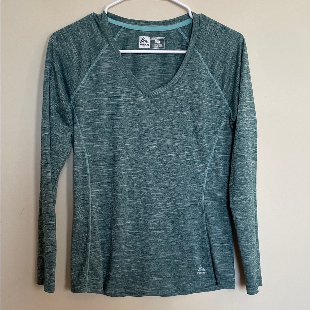 RBX Performance Long Sleeve Active Green Tee Shirt
